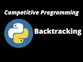 Python tutorial what is backtracking and how to use it competitive programming coding basics