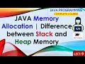 L9 JAVA Memory Allocation Difference between Stack and Heap Memory Java Programming Lectures