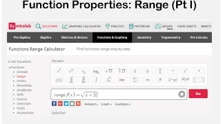 Function Properties Range Pt 1