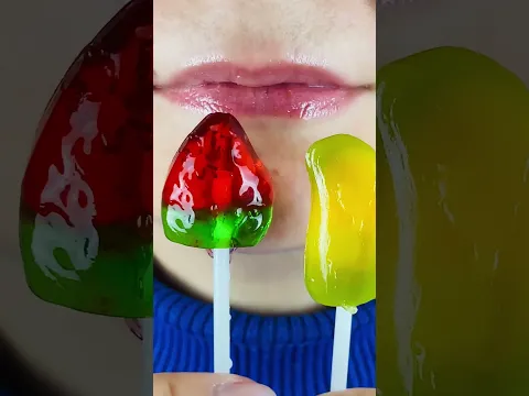 asmr Strawberry BANANA CANDY eating sounds mukbang food
