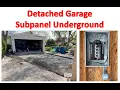 Underground Electrical for Detached Garage Subpanel