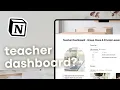 Revolutionize Your Teaching with Notion BEST Teacher Dashboard Notion Template