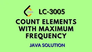Leetcode 3005 Count Elements With Maximum Frequency Java Hindi Explanation