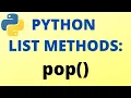 Python pop List Method - TUTORIAL