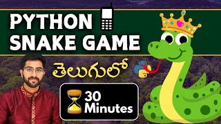 Python Snake Game in Telugu Python projects in Telugu Vamsi Bhavani
