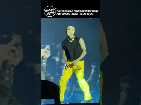 Chris Brown flowing on stage while performing ‘Run It’ in Las Vegas