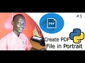 How to Create PDF Files in Python - Creating PDF File in Portrait Mode