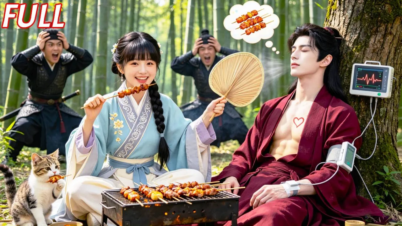 PDG dans le coma — une fille campaigle grille du barbecue, l’odeur le réveille. 😳🍖💨 poster
