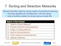 UCSB ECE 254B Lecture 07 Sorting and Selection Networks