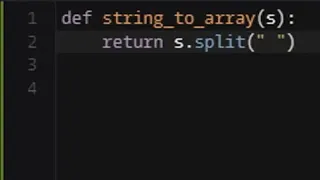 Python - Convert a String to an Array Codewars 8KYU