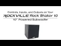 Controls Inputs and Outputs on Rockville Rock Shaker 10 600w Powered Home Theater Sub