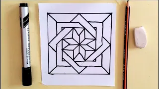 Learn To Draw Overlapping Geometric Shapes With A Pencil 