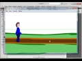 Flash CS5 Tutorial 23 Walking Man With Moving Back Ground avi
