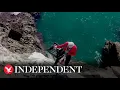 Papa John s delivered to cliff campers 25m above English Channel