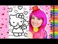 Coloring Hello Kitty Hearts Valentine s Day