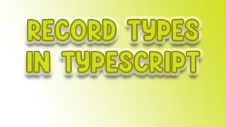 ENG How to create mapped types with Record type in Typescript
