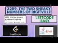 Leetcode 3289 The Two Sneaky Numbers of Digitville Easy Java Solution