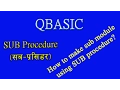 30 Tutorial on Sub Procedure in QBASIC in Nepali