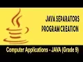 Computer science Introduction to JAVA GUI Java Separators Program Creation Unit 17