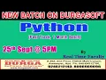 New Batch On Python by Mr Wilson On 25th Sept 5PM At Maitrivanam HYD - Offline Batch