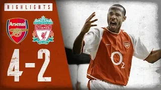 henry with a worldie arsenal 4 2 liverpool highlights april 9 2004
