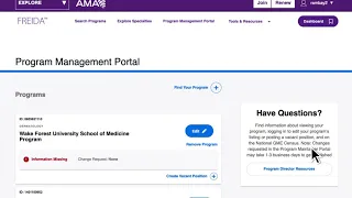 Introducing the new FREIDA Program Management Portal
