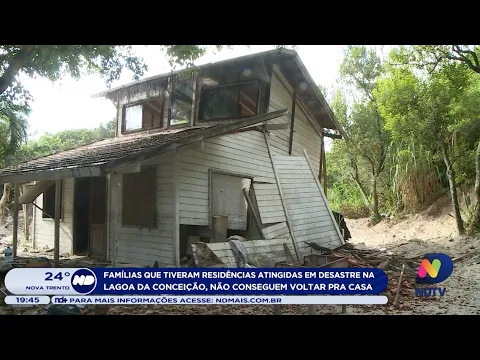 Desastre na Lagoa da Conceição: Famílias de residências atingidas não conseguem voltar para casa