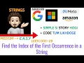 Find the Index of the First Occurrence in a String Google Microsoft Leetcode 28