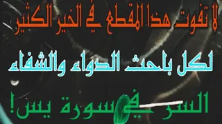 لكل باحث عن الشفاء السر في سورة يس   لا تفوت هذا المقطع للنهاية دندنها