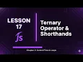 017 Master the Ternary Operator JavaScript Shorthands JavaScript Course Tutorial