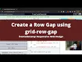 Create a Row Gap using grid row gap CSS Grid freeCodeCamp tutorial