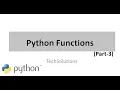Python Functions - PART