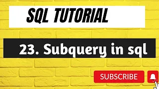 23 Subquery In SQL SQL Subquery Tutorial With Examples