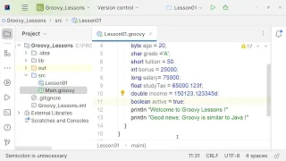 Groovy Programming Language Crash Course