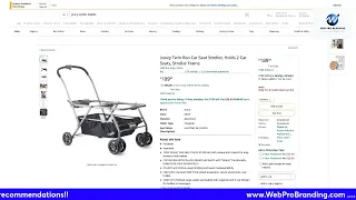 Joovy Twin Roo Car Seat Stroller Holds 2 Car Seats Stroller Frame