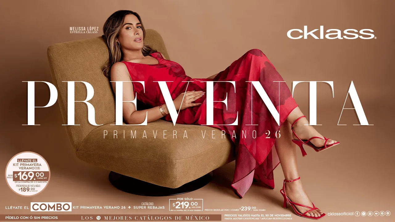Cklass - Los mejores Catálogos de México — PREVENTA Primavera Verano 26 - Cklass (YouTube video ad)