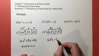 7-7 Multiplying Polynomials example 2