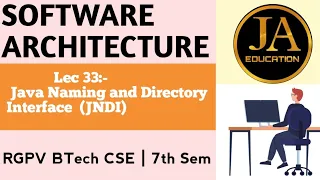 Java Naming and Directory Interface JNDI Software Architecture Lec 33