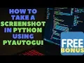 Python - How to take a screenshot or part of screen in python using pyautogui
