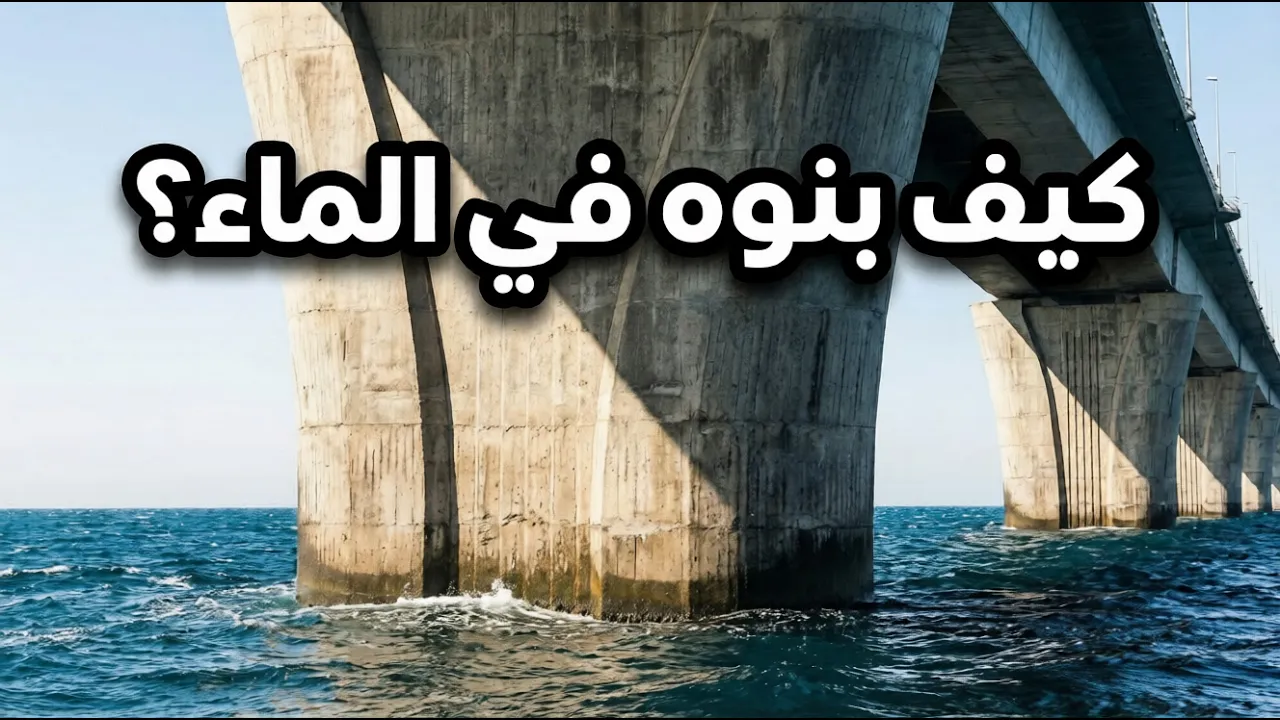 كيف يتم بناء أعمدة الجسور في وسط البحر؟ السر الهندسي الذي لا يعرفه أحد