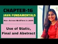 Use of Static Final and Abstract keyword in Java Java Tutorial For Beginners Shachi Codes ch16