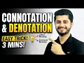 Connotation Denotation Easy Trick in 3 Minutes English Grammar