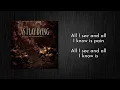 As I Lay Dying - "The cave we fear to enter" with lyrics on screen