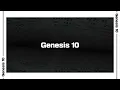 Genesis 10 Bible Reading NIV