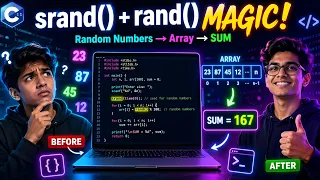 No More Manual Input Generate Random Arrays Find Sum in C DSA Tutorial - ChiPi Technologies