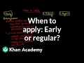 Deciding when to apply Early vs regular decision