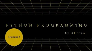 Python for Beginners Full Python Programming Course Lecture 7