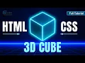 How to Make a Glowing 3D Cube Using HTML CSS Easy Eye-Catching CSS Animation
