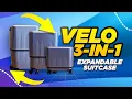 VELO 3-in-1 Expandable Hardside Travel Luggage Carry-On to Large Suitcase