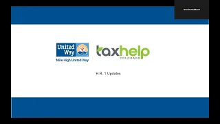 Filing Season 2026 Module 4 Colorado Returns Tax Law Updates and Site Procedures